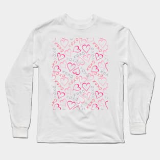 Love Hearts, XOXO Long Sleeve T-Shirt